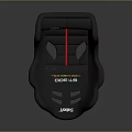 Gray Ergonomic Furniture Seat With Red Stitching And Competition Racing Design